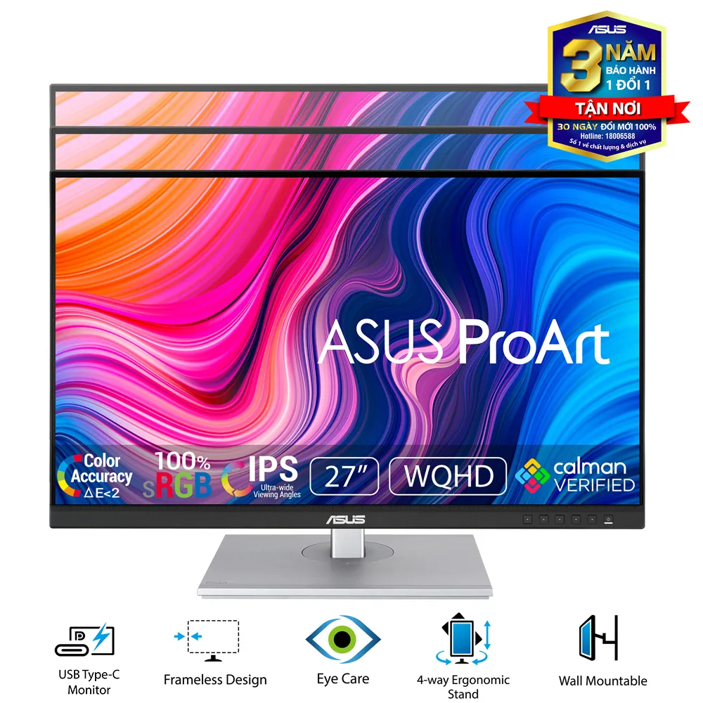 Màn hình ASUS ProArt PA278CV (27inch / 2K / IPS / 75Hz)