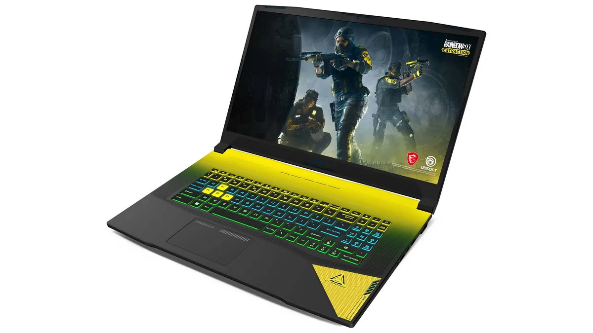 Laptop MSI Crosshair 17 A12UEZ 264VN (i7-12700H | RAM 16GB | SSD 1TB | RTX 3060 6GB | 17.3" FHD 360Hz | Win 11 | Yellow Gray)
